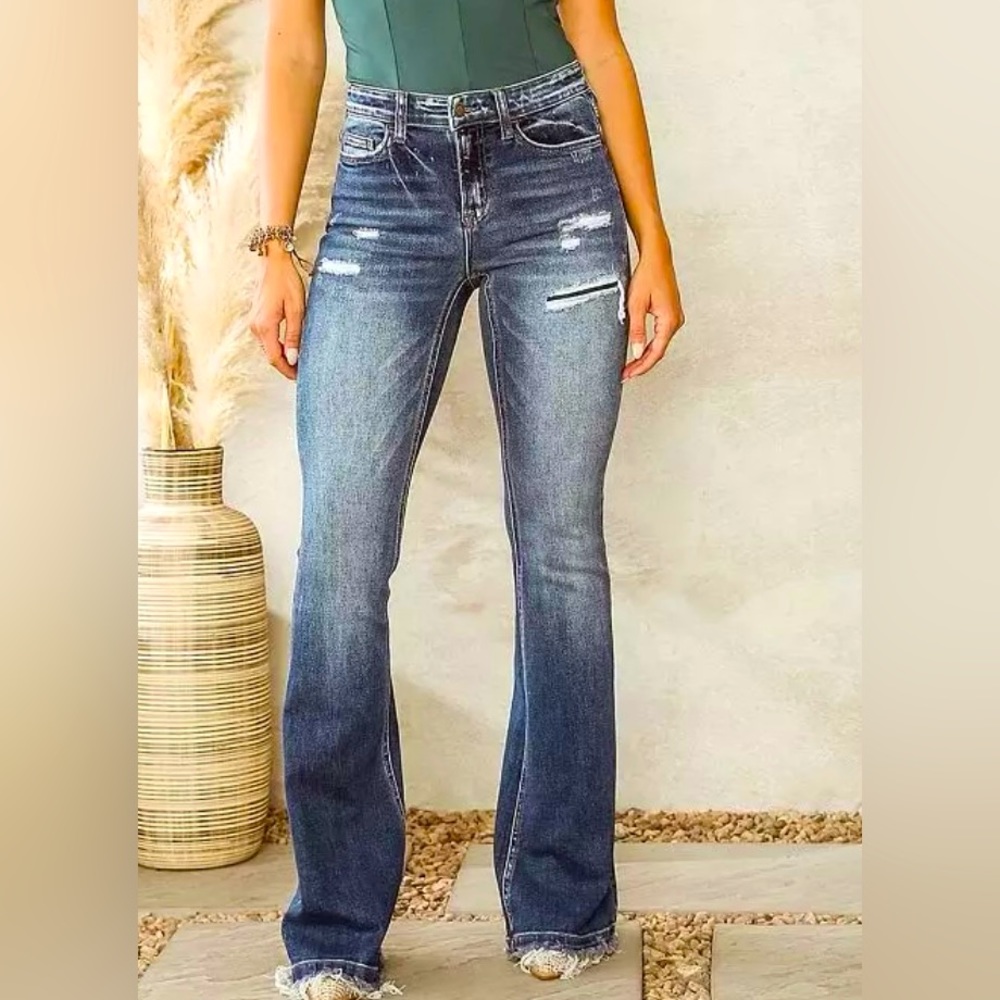 Women’s Bridge By Gly Hudson Mid Rise Flare Jeans